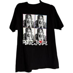Philco's Poetic Justice Tupac Shakur Tee T-Shirt Shirt Men Large Black Crew Neck